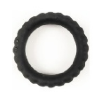 NEVER TYRED SILICONE COCK RING - BLACK LARGE